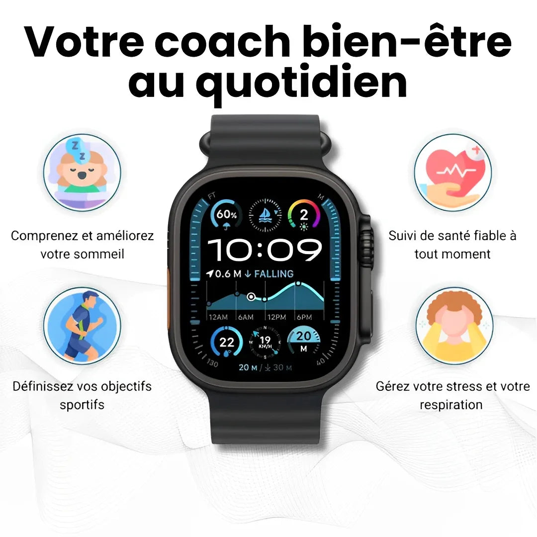 Nexura™ - Montre connectée Bluetooth ULTRA MAX - 49mm - Nexura