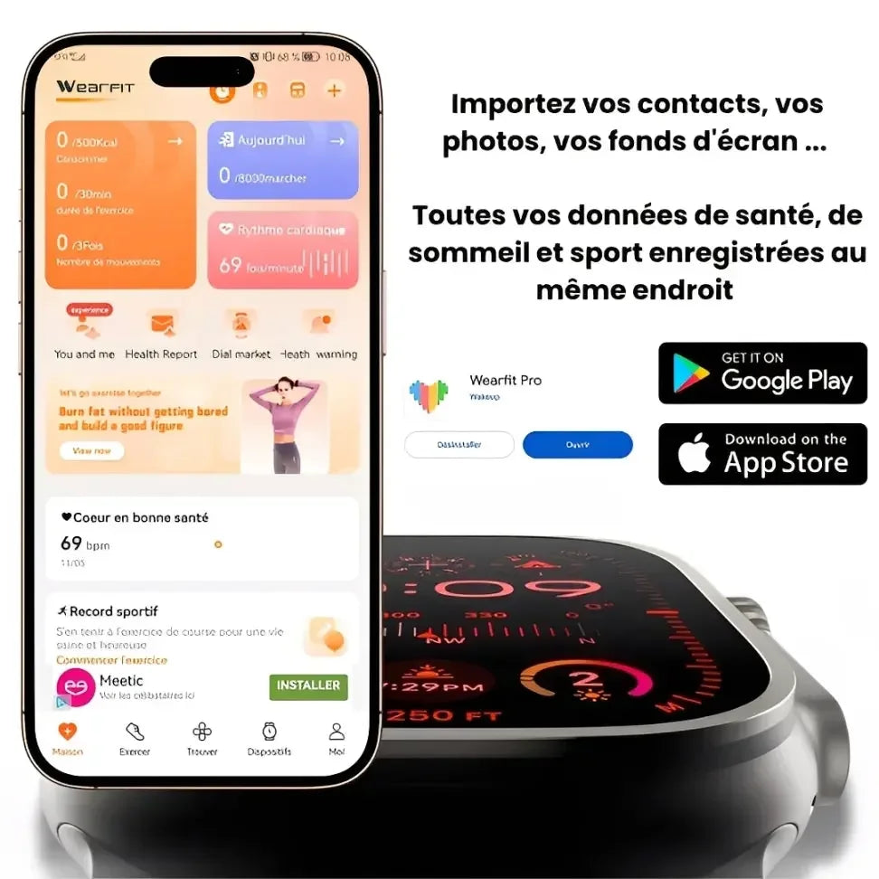 Nexura™ - Montre connectée Bluetooth ULTRA MAX - 49mm - Nexura