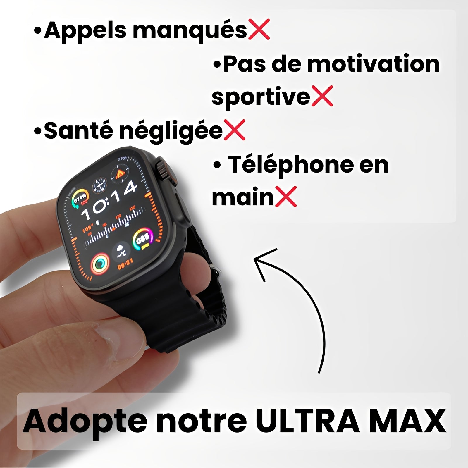 Nexura™ - Montre connectée Bluetooth ULTRA MAX - 49mm