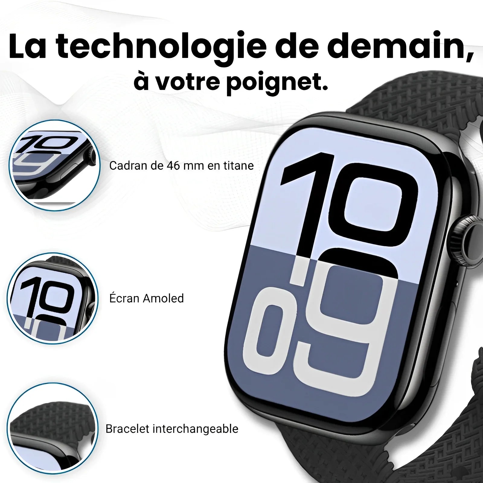Nexura™ - Montre connectée Bluetooth PRO MAX - 46mm - Nexura