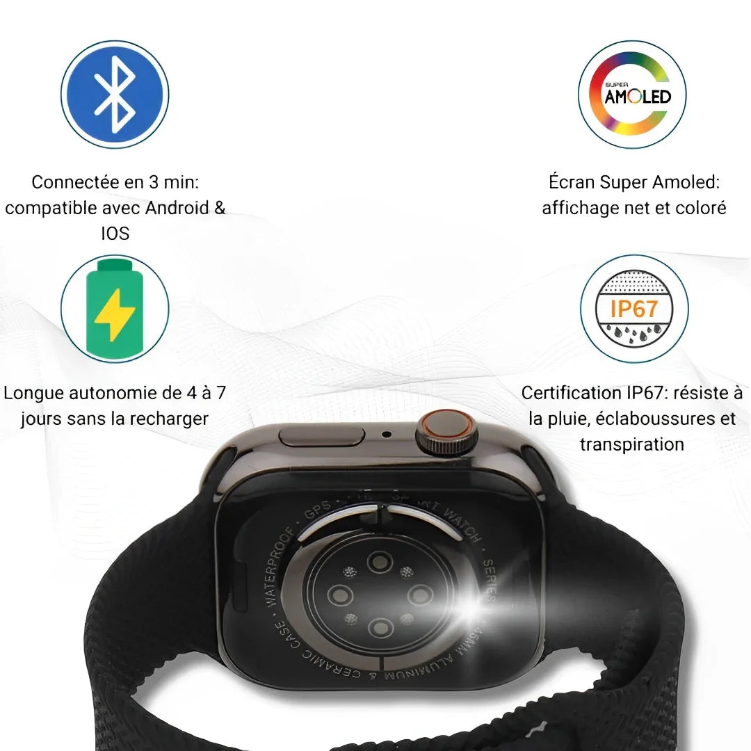 Nexura™ - Montre connectée Bluetooth PRO MAX - 46mm - Nexura